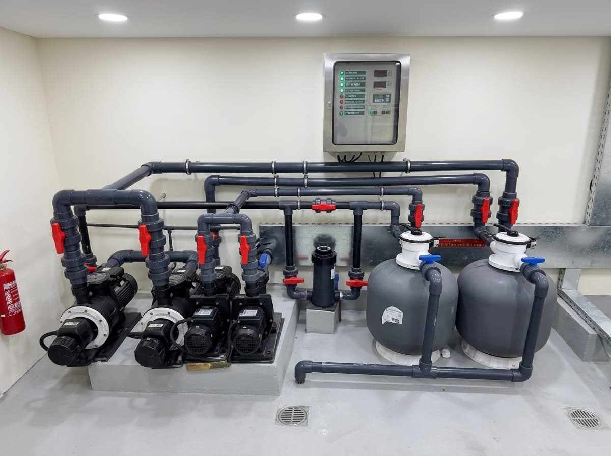 Commercial Pump Room Dual Sand Filtration Manifold